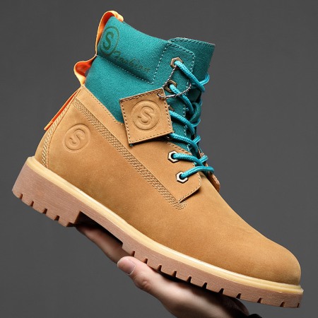 Autumn and Winter New Men's Boots Stitching Martin Boots Shoes