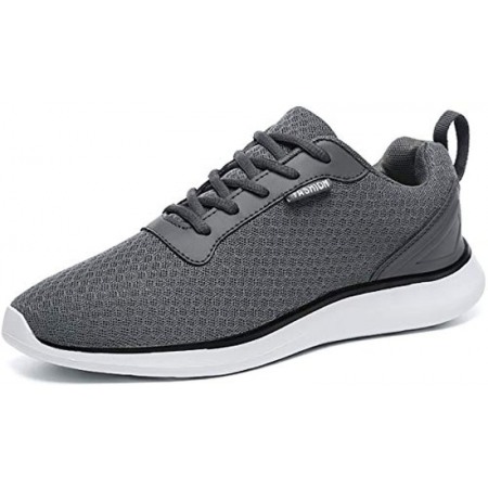 Men's Breathable Mesh Tennis Shoes Comfortable Gym Sneakers Lightweight Athletic Running Shoes Dark Grey