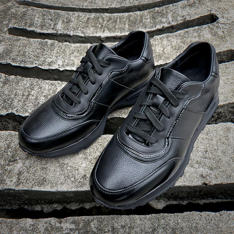 New Thick-soled Leather Sneakers All Match Casual Shoes